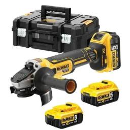 Шліфмашина кутова акумуляторна DeWalt XR Li-lon 18B 125мм 3х5А·год 9000об/хв кейс 1.74кг