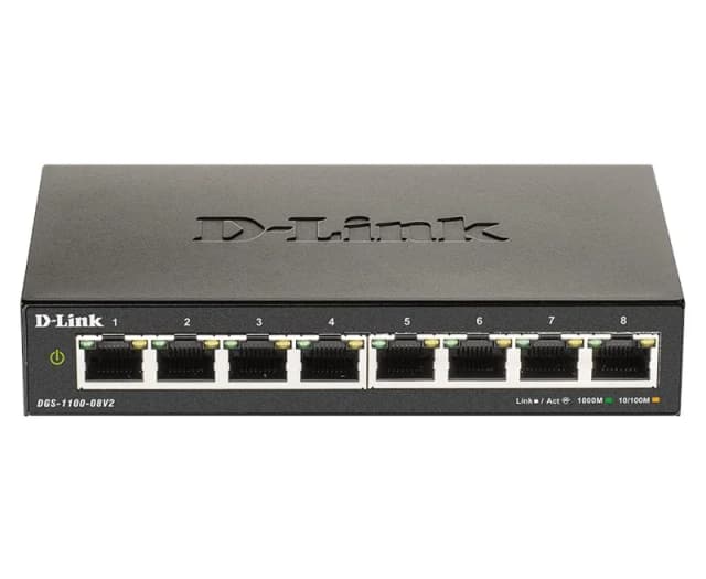 Комутатор D-Link DGS-1100-08V2 8xGE, EasySmart
