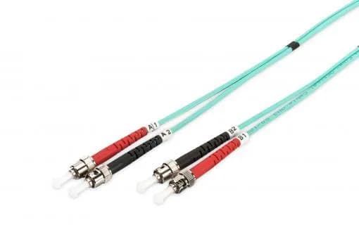 Патч-корд волоконно-оптичний DIGITUS ST/UPC-ST/UPC, 50/125, MM, OM3, duplex, 1м