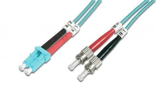 Патч-корд волоконно-оптичний DIGITUS LC/UPC-ST/UPC, 50/125, MM, OM3, duplex, 3м