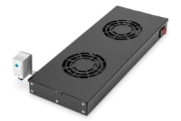 Блок вентиляторів DIGITUS 19" 1U, 2 fans, thermostat, RAL 9005