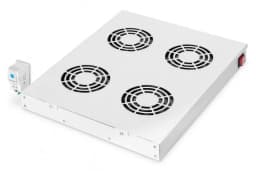 Блок вентиляторів DIGITUS 19", 4 fans, thermostat, RAL 7035