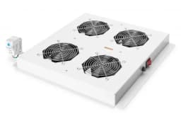 Блок вентиляторів DIGITUS 19" Roof, 4 fans, thermostat, RAL 7035
