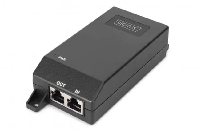 PoE-Інжектор DIGITUS PoE+ 802.3at, 10/100/1000 Mbps, Output max. 48V, 30W, чорний
