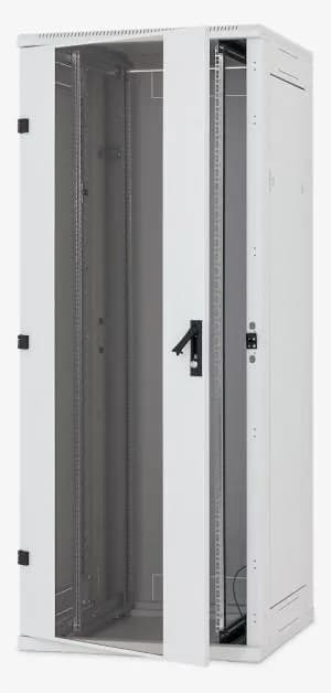 Шафа ZPAS 19", 42U, SZB IT, передні скляні двері, 600x1000 мм, максимально 1500кг, сіра