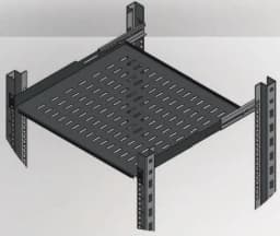 Полиця MIRSAN 19", 1U, регульована 350-440 мм, сіра