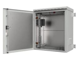 Шафа MIRSAN 19", 7U, IP66, зібрана, антивандальний замок, подвійні стінки, 600x400 мм, , біла
