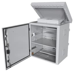 Шафа MIRSAN 19", 12U, MOBESE CCTV RACK, зібрана, 600x300 мм, сіра