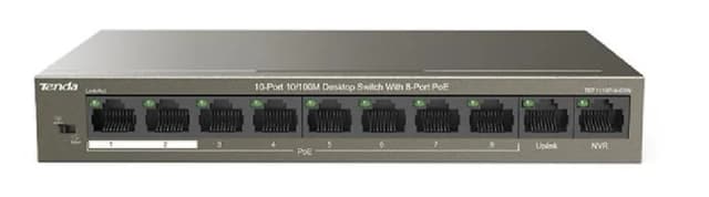 Комутатор TENDA TEF1110P-8-63W 8xFE PoE, 2xFE Uplink