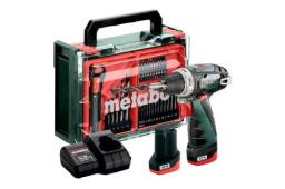 Шурупокрут-дриль акумуляторний Metabo PowerMaxx BS Basic 12В 2x2А·год 17·34Нм 0-360·0-1400об·хв 0.95кг