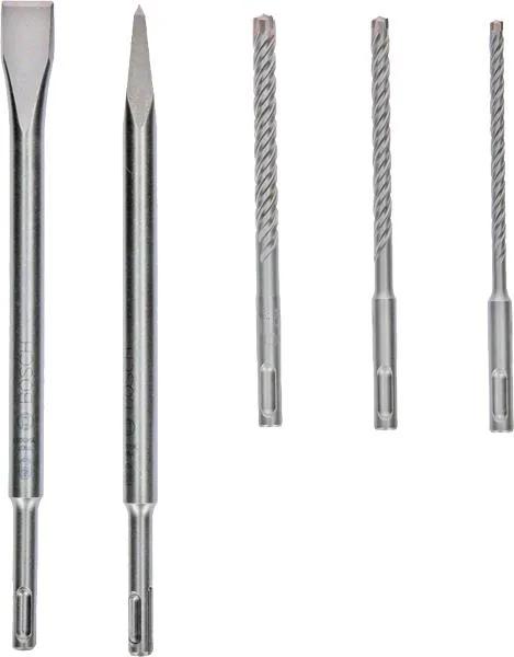 Набір бурів та зубил Bosch Professional SDS-plus, 5шт