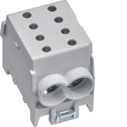 Модульна вводна 1-полюсна клема 2x70²/2x50², 160А, сіра Hager KH70G