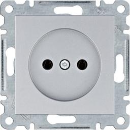 Розетка без з/к Lumina, срібна, 16А/230В