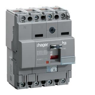 Автоматичний вимикач x160, In=125А, 4п, 25kA, Трег./Мфікс. HHA126H