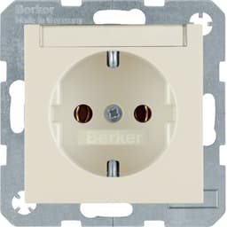Розетка з з/к з полем д/надпису, біла, 16А/250В S.1 47508982