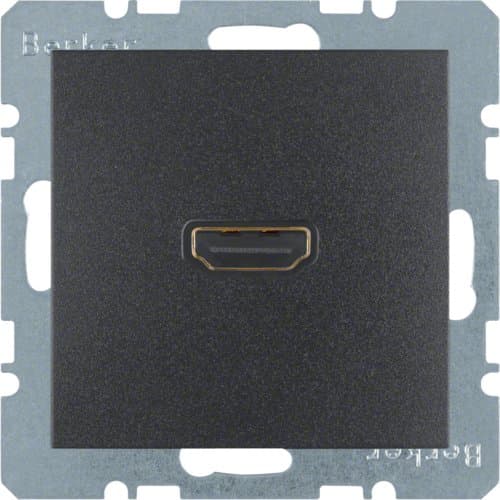 HDMI-розетка, підключення сзаду під кутом 90град., антрацит S.1 3315431606
