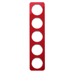 Рамка 5Х червоний прозорий/пол.білизна, акрил, R.1 10152349