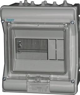 Щит розподільчий на 6 модулівй, з/у з прозорими дверцятами, IP65, VECTOR VE106D