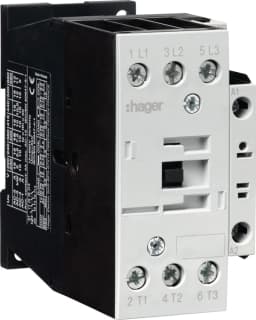 Контактор корпусний 3P + 1НВ, 24В-АС, 38А AC-3, Hager EV03810D