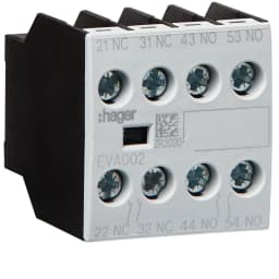 Додатковий контакт 2НВ+2НЗ для EV007-10…EV038-10, EVN022…EVN045, EVL014…EVL027, Hager EVA002