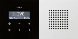 Радіоприймач прихованого монтажу RDS System 55 Gira 2280112, білий глянцевий