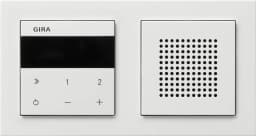 Радіо прихованого монтажу RDS IP з рамкою Е2 System 55 Gira 232029, білий глянцевий