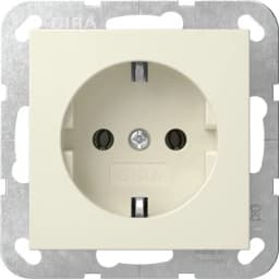 Розетка із з/к 16А/250V, без розпірних лапок, System 55 Gira 446601, кремовий глянцевий