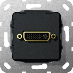 DVI (24+5) перехідник Gira 564410, чорний матовий