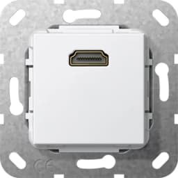 HDMI 1-гн перехідник Gira 566903, білий глянцевий