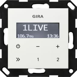 Радіо з функцією RDS, System 55, Gira 228403 Білий глянцевий