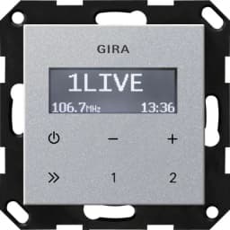 Радіо з функцією RDS, System 55, Gira 228426 Алюміній