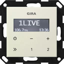 Радіо з функцією RDS, System 55, Gira 228401 Кремовий глянцевий