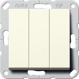 Вимикач / перемикач 3-кл. Gira 283201, System55, колір кремовий