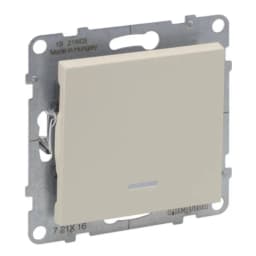 Перемикач з підсв. 1-кл (пруж.клеми) 10А/250V для серії SUNO Legrand 721216 слонова кістка