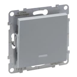 Перемикач з підсв. 1-кл (пруж.клеми) 10А/250V для серії SUNO Legrand 721316 алюміній