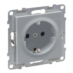 Розетка із з/к та шторками (гвинт. клеми) 16А/250V для серії SUNO Legrand 721325 алюміній