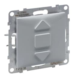 Вимикач жалюзі кнопковий 3-позиційний 6A/250V для серії SUNO Legrand 721338 алюміній