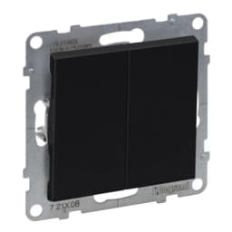 Перемикач 2-кл (пруж.клеми) 10А/250V для серії SUNO Legrand 721408 чорний
