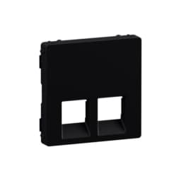 Лицьова панель розетки Rj11+Rj45. 756422 Legrand Valena Life Black колір чорний матовий