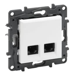 Розетка комп'ютерна 2XRJ45 CAT5e UTP Legrand NILOE STEP 863160 колір білий