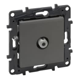 Розетка TV тип F "зірка" Legrand NILOE STEP 863475 колір cталь