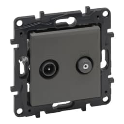 Розетка TV-SAT "зірка" Legrand NILOE STEP 863483 колір cталь