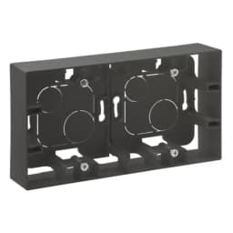 Коробка накладного монтажу 2-постова Legrand NILOE STEP 863498 колір cталь