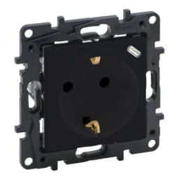 Розетка із з/к 16 A + USB Тип C 1,5 A 250 В автоматичні клеми Legrand NILOE STEP 864527 колір чорний