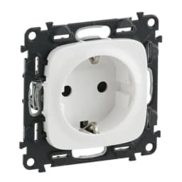 Розетка 2К+З 16А/250V, (гвинт. клеми) Valena ALLURE 753725 білий