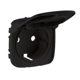 Накладка розетки 2К+З з кришкою Valena ALLURE 754848 антрацит