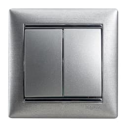 Вимикач 2-кл. для серії Valena Classic Legrand 770105 алюміній