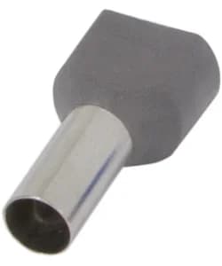 Ізольований наконечник e.terminal.stand.te.2.2.5.grey (TE2513 grey) 2x2,5 кв.мм, сірий, 100шт s4037008 E.NEXT