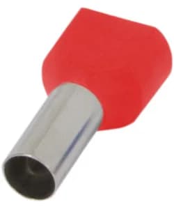 Ізольований наконечник e.terminal.stand.te.2.1.red (TE1010 red) 2x1 кв.мм, червоний, 100шт s4037004 E.NEXT