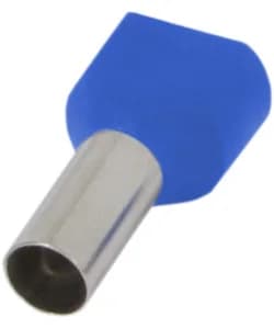 Ізольований наконечник e.terminal.stand.te.2.0.75.blue (TE7510 blue) 2x0,75 кв.мм, блакитний, 100шт s4037002 E.NEXT